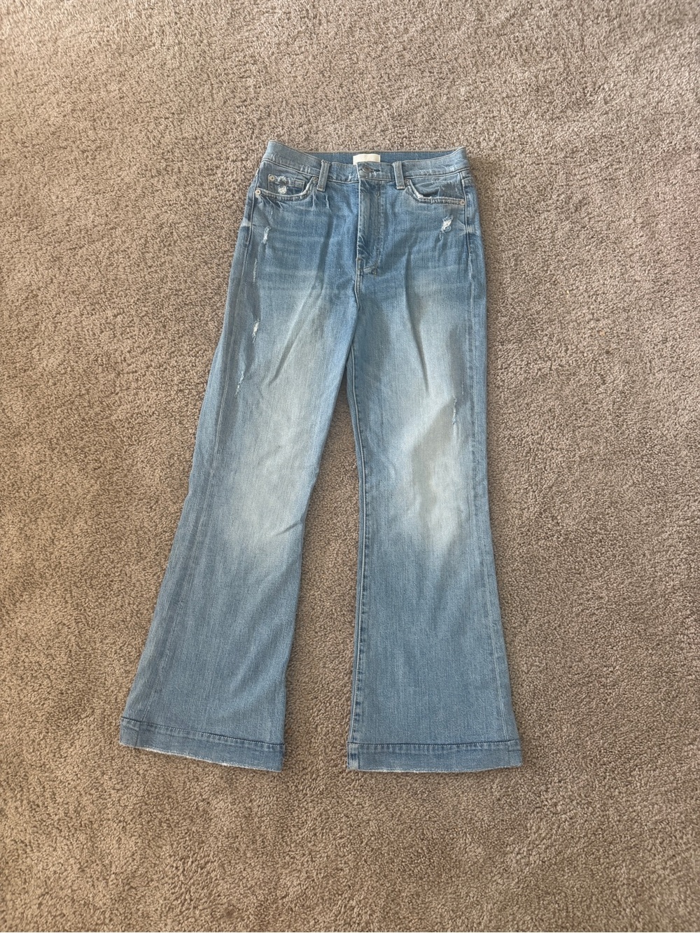 7 For All Mankind Dojo Flare Jeans Blue Wash